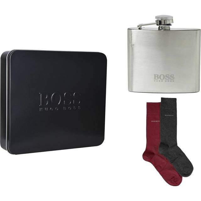 Hugo Boss Gift Set With Two Pairs of Socks and Hip Flask