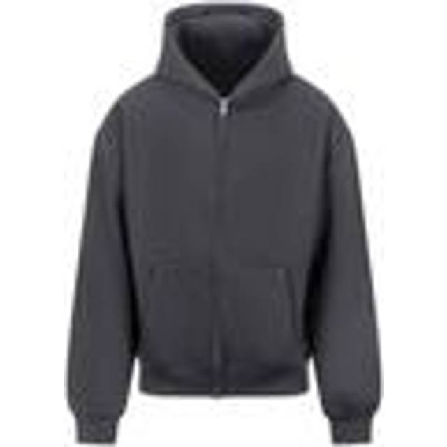 (XS, Solid Charcoal) Awdis Unisex Adult Signature Heavyweight Oversized Full Zip Hoodie