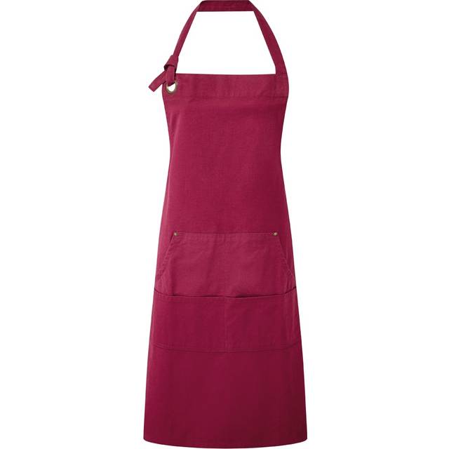 (One Size, Burgundy) Premier Calibre Heavy Canvas Pocket Apron