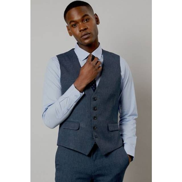 Navy Marl Waistcoat - XL