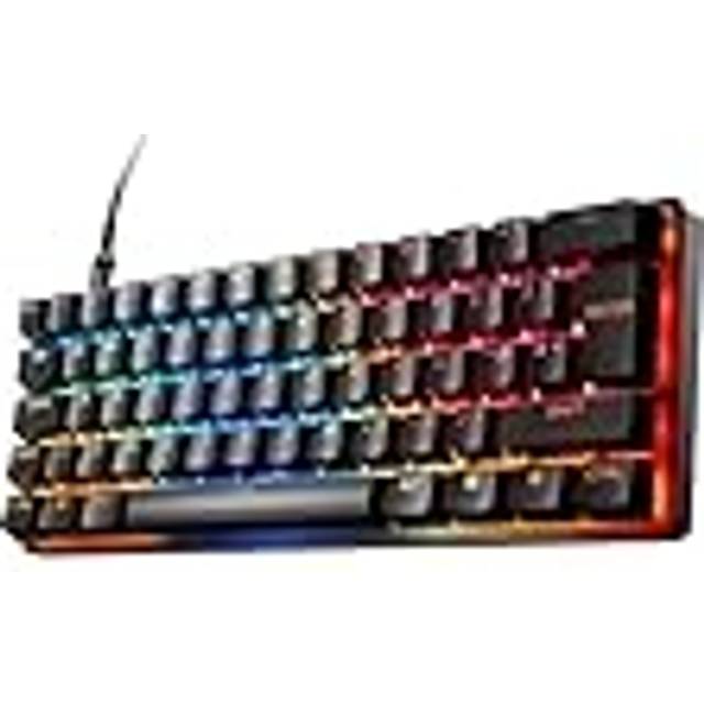 SteelSeries Apex Pro Mini Gen 3 - OmniPoint 3.0 hypermagnetiska - Justerbar aktivering - Rapid Trigger - Spelredo inställningar - Skyddsläge– Rapid Tap/SOCD - RGB - PBT Keycaps - UK Layout QWERTY