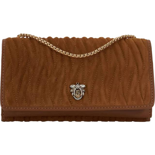 Dune London Strong Embellished Bug Suede Crossbody Bag