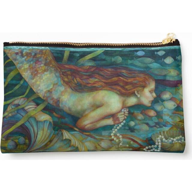 Makeup Bag necklace of pearls Cosmetic Organizer Tyvek Paper Bags Zipper Pouch
