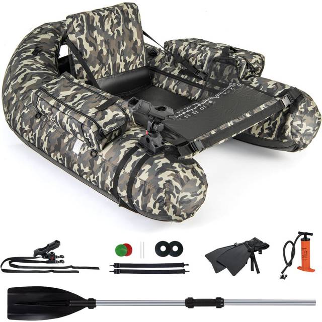 Fishing Float Tube V-Shaped Inflatable Float Tube-Camouflage