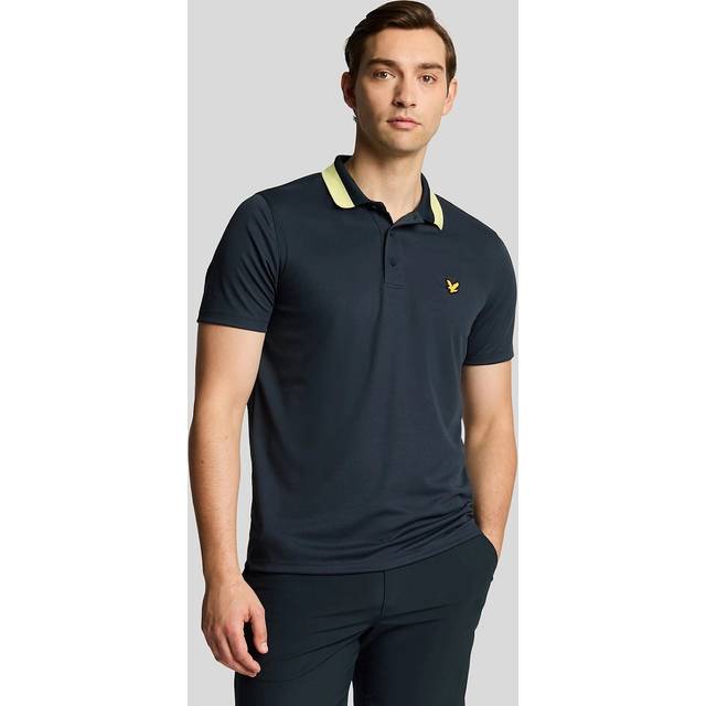 Lyle And Scott Men's Golf Tipped Collar Polo Shirt - Black - Size: 42/Regular
