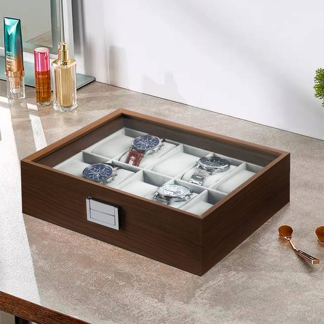 TRIXES @Home Jewelry Box + - Oak Wood (7.5cm H X 26cm W X 21cm D)