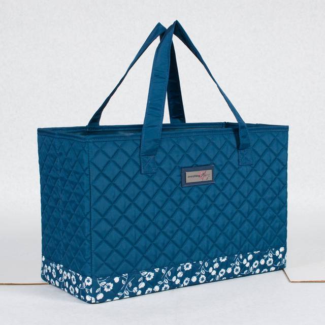 Sewing Machine Carry Tote-Blue/White-Everything Mary 3578E5E9CF1E4377B0DDE9EE0C0F88DC (25L)