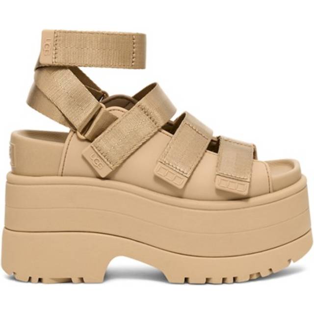 UGG, High Heel Sandals, female, Yellow, 7 UK, Goldenrise Platform Sandals in Yellow