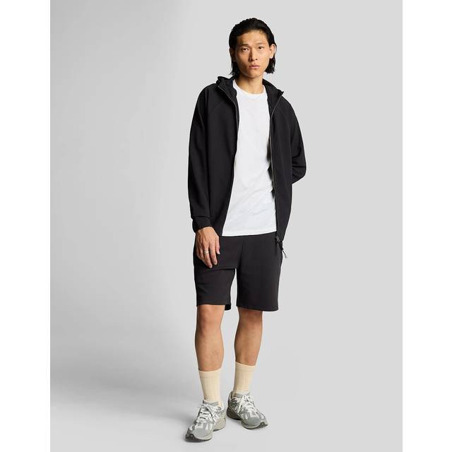 Lyle & Scott, Shorts, Herr, M, Bomull, Midjebotten Diagonal Interlock Shorts - black (M)