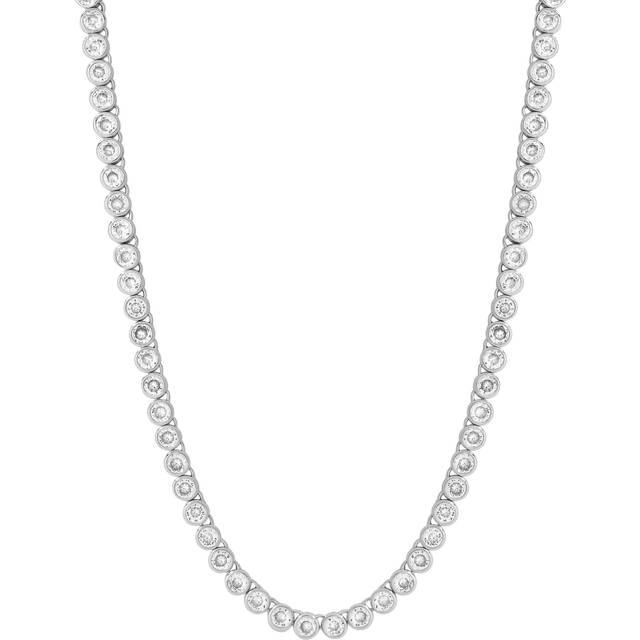 Jon Richard Cubic Zirconia Adjustable Tennis Necklace, Silver