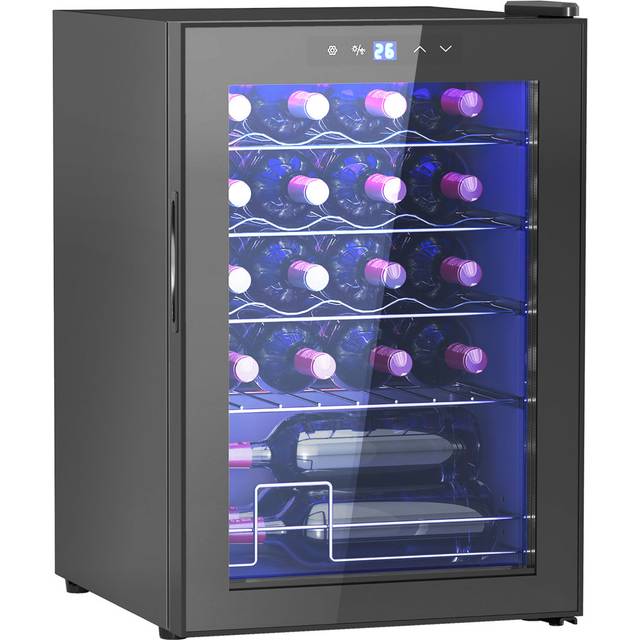 17 Stories 43cm 20 Bottle and Can Single Zone Freestanding Wine & Beverage Refrigerator - Black (64cm H X 43cm W X 45cm D)
