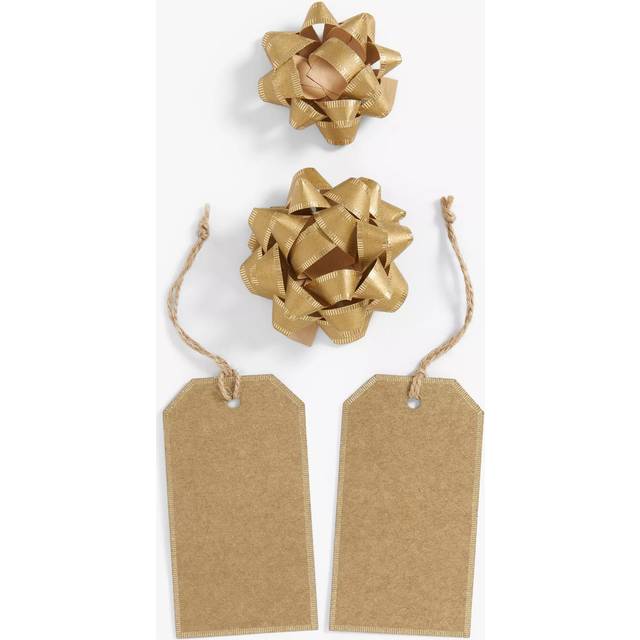 John Lewis Foil Stamped Gift Tags & Bows Set
