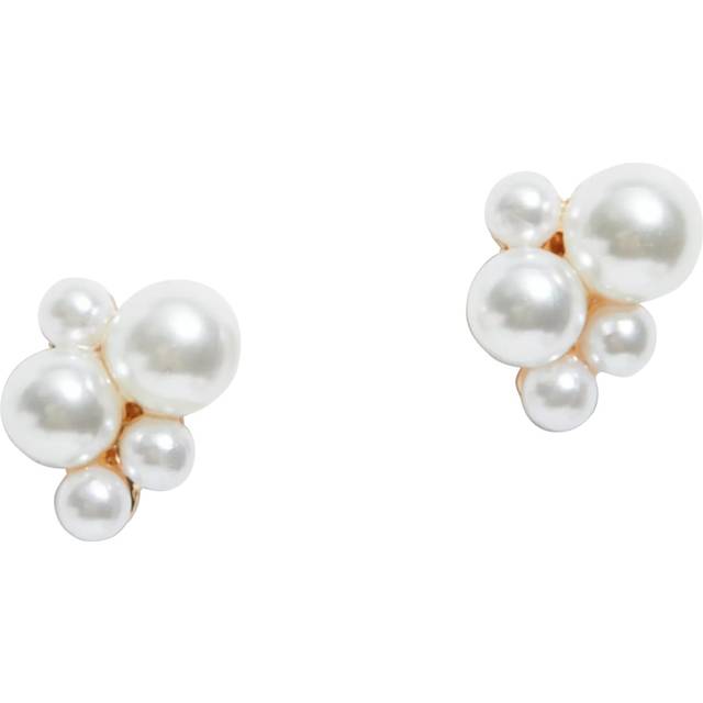 Jon Richard Jon Richard Gold Plated Clustered Pearl Stud Earrings