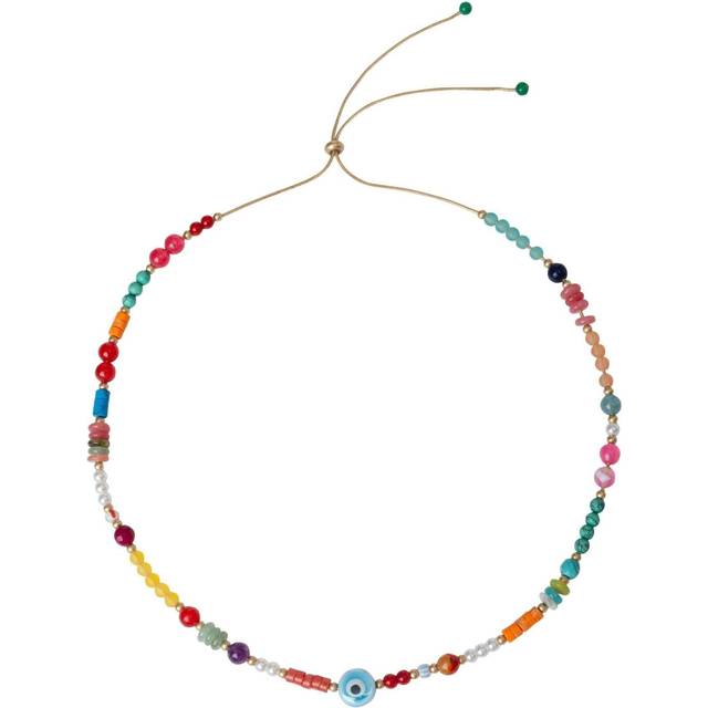 Womens Gold Multi 'Beaded' Friendship Necklace - Metallics - One Size