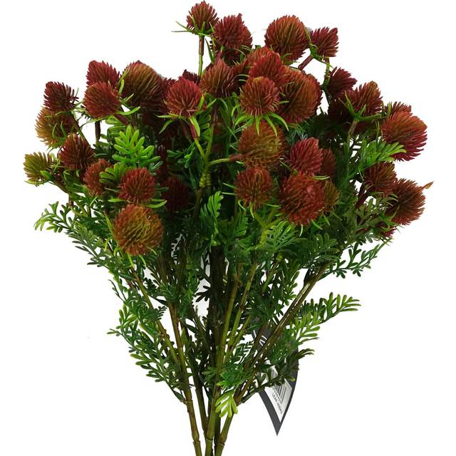 Pack of 6 x 55cm Craspedia Stem Red Artificial