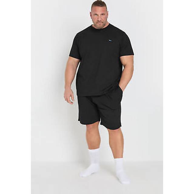 BadRhino Big &amp; Tall Lounge Short And T-Shirt Set - Black, Black, Size 3Xl, Men - 3XL