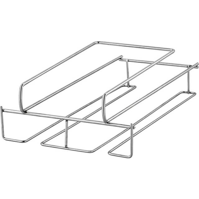 Under Shelf Hanging Wine Glass Rack - Chrome (8cm H X 18cm W X 28.5cm D)