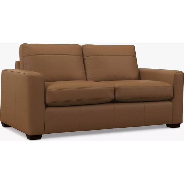 John Lewis Oliver II Medium 2 Seater Leather Sofa, Dark Leg