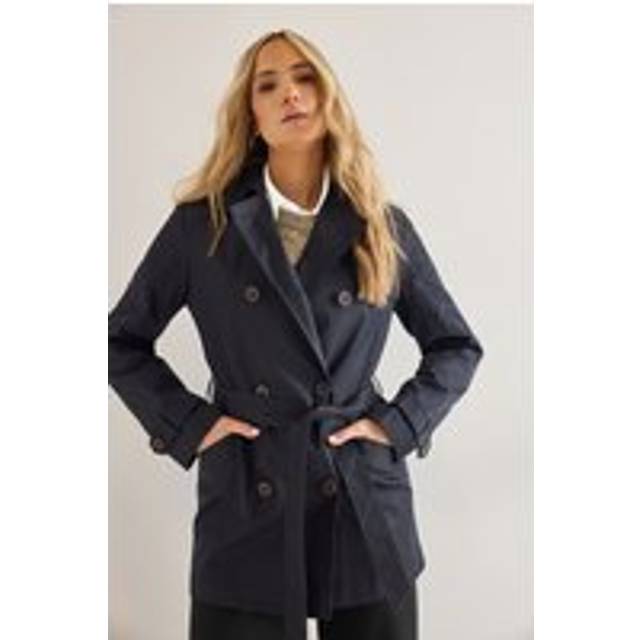 Lts Tall Navy Blue Lined Trench Coat 12 Lts | Tall Women's Midi Coats