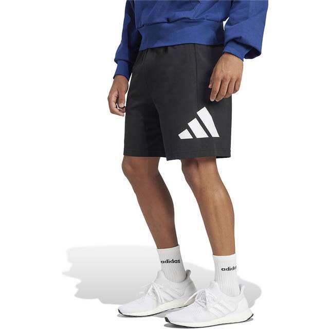 (Black, 2XL) Adidas Essential Mens Shorts Poly Cotton Dri Fit Sportswear