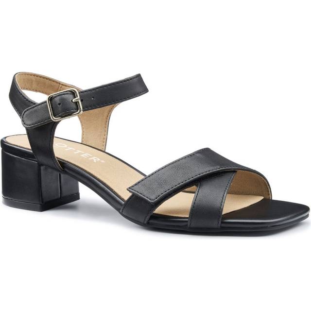 'Riviera' Block Heel Sandals - Black - 5