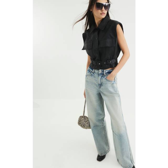 River Island Womens Blue Washed Balloon Leg Jeans - 18S