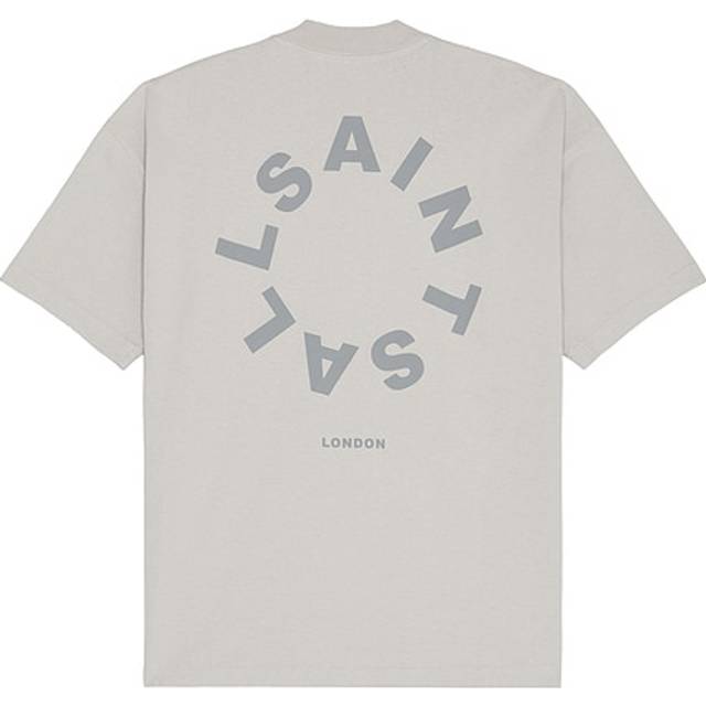 AllSaints Tierra Oversized Crew Neck Logo T-Shirt - M, MACH/GRY