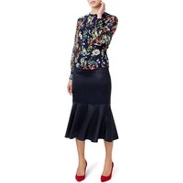 Amberlee Fit and Flare Midi Skirt - Navy - 12