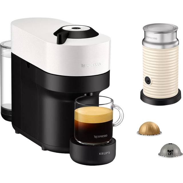 Nespresso Oatly X Nespresso Vertuo Pop Coffee Machine by KRUPS, White