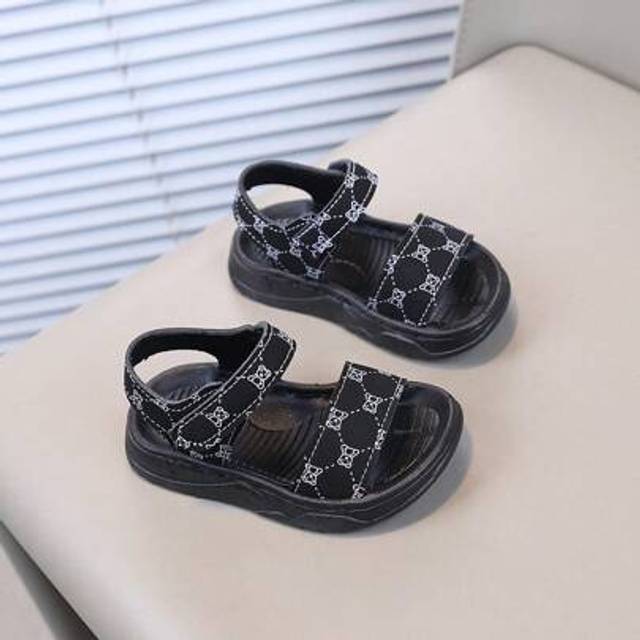 SHEIN Baby Unisex Fashion Versatile Non-Slip Soft Sole Hook And Loop Fastening Sandals For Toddlers