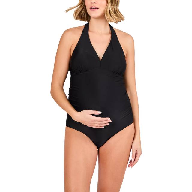 JoJo Maman Bébé Halterneck Maternity Swimsuit, Black