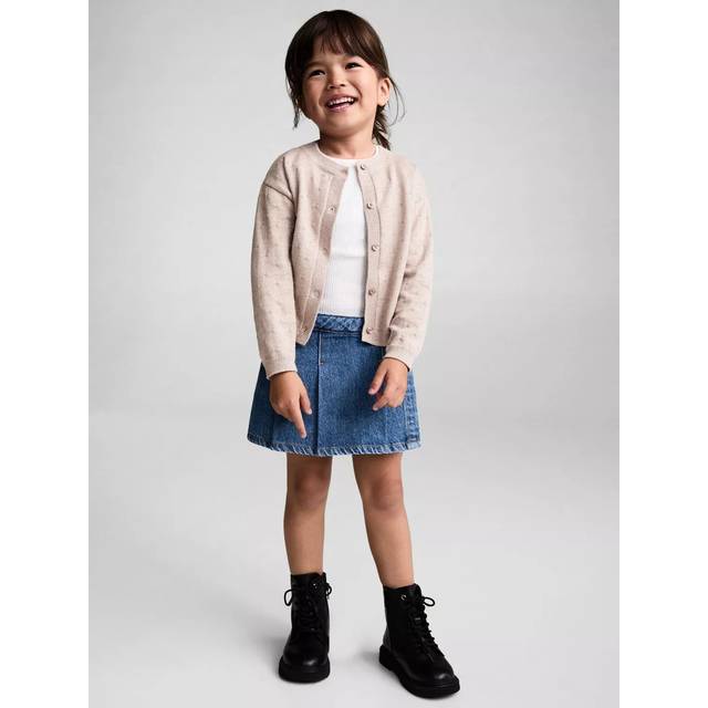 Mango Kids' Sally Cardigan, Pastel Brown