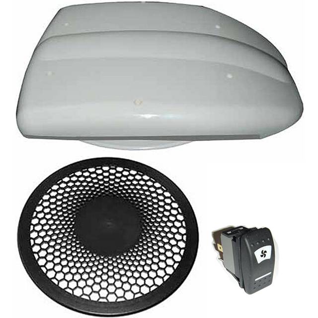 Van roof vent motorised low profile powered ventilator for dog van bus caravan