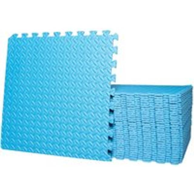 12 x Blue Foam Protective Floor Tiles Mats 60x60cm For Gyms, Garages, Play Mats