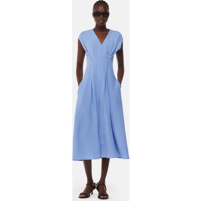Whistles Women's Panel Linen Blend Dress - Blue - 10