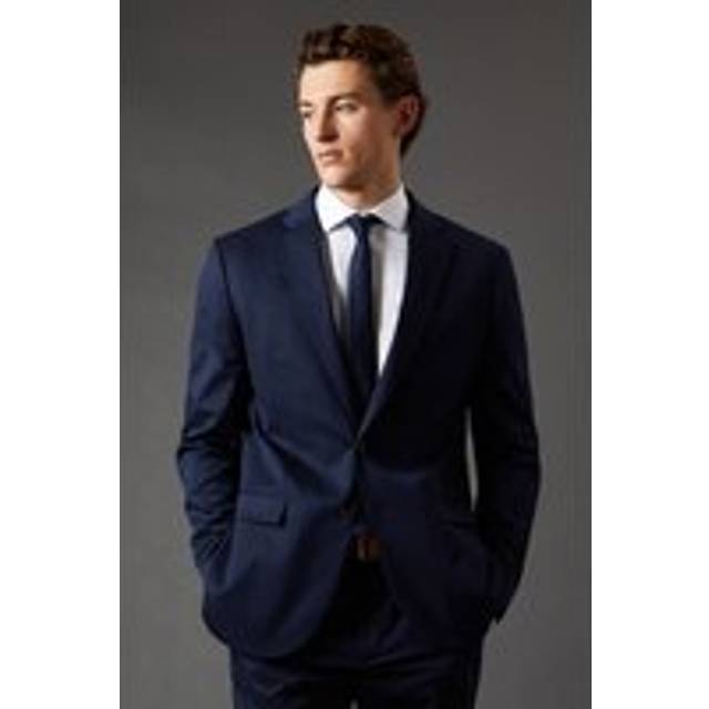 Mens Navy Regular Fit Suit Jacket