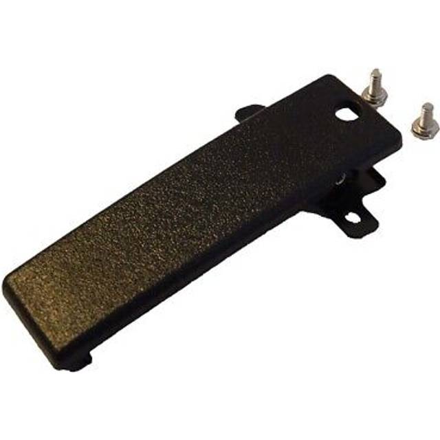 Replacement Belt Clip compatible with Kenwood TK-3170, TK-3173 Radio Communication Device, Walkie Talkie - with Fixation Screws, plastic, Black - Vhbw