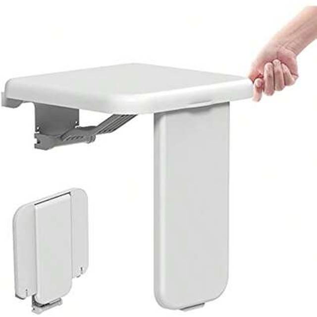 SHEIN Folding Shower Seat For Bath Wall MountedFold Up Shower Stool Shower Chair Foldable With Legs Fold Down Bathroom Stool For Elderly