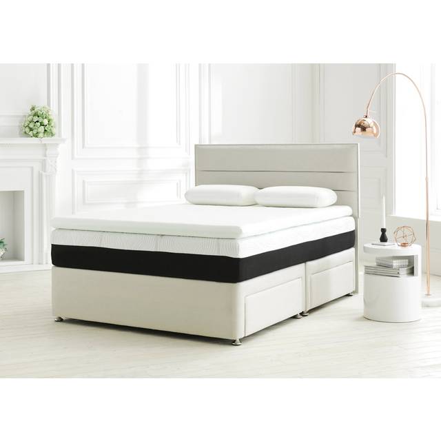 Octaspring Classic 7cm Memory Foam Mattress Topper - White (Double (4&#39;6))
