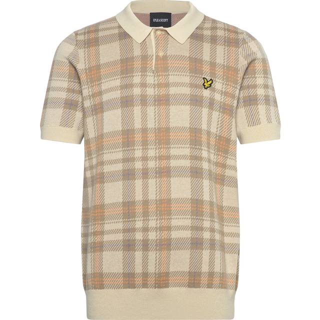 Lyle And Scott Men's Tartan Knitted Polo Shirt - Size: Regular/36