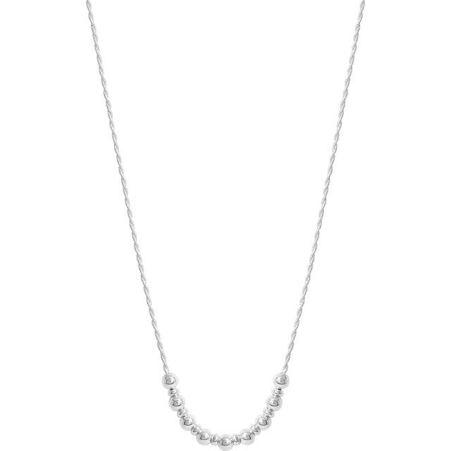 Simply Silver Simply Silver Sterling Silver 925 Rope Textured Ball Necklace