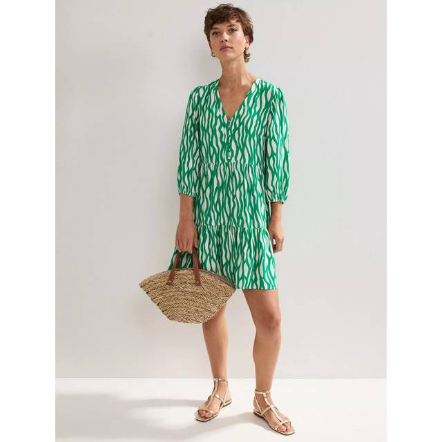 Phase Eight Penele Abstract Print Mini Dress, Green