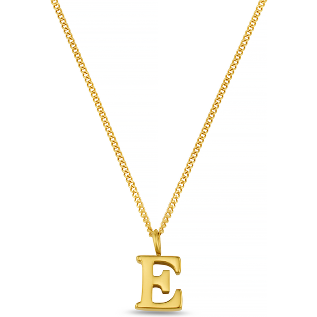 Luxe Initial Waterproof Necklace Giftbox, Pale Gold