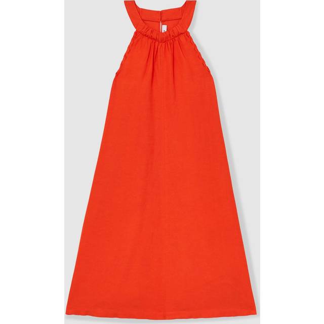 Reiss Kids' Erika Whipstitch Sleeveless Dress, Red
