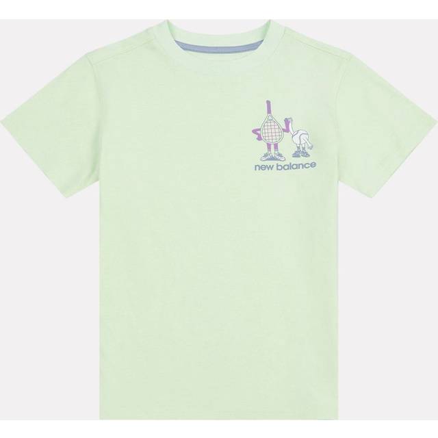 New Balance Kids' Cotton Tennis Cartoon Graphic T-Shirt, Melon Water