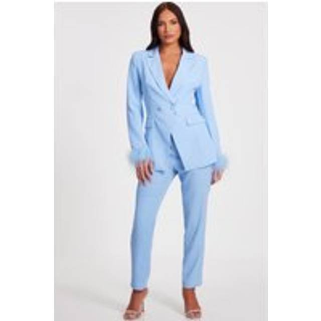 QUIZ Light Blue Tailored Trousers - 10