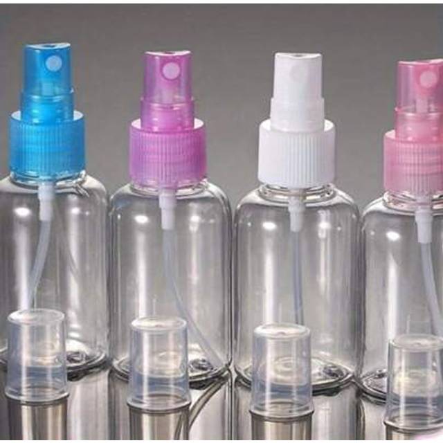 SHEIN 5pcs/10Pcs Lot Plastic Transparent 50ml Small Empty Spray Bottles For Makeup Skin Care Refillable Bottle(Random Colors)