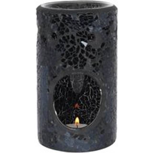 Something Different Crackle-Effect Pillar Oil Burner - Black - one size