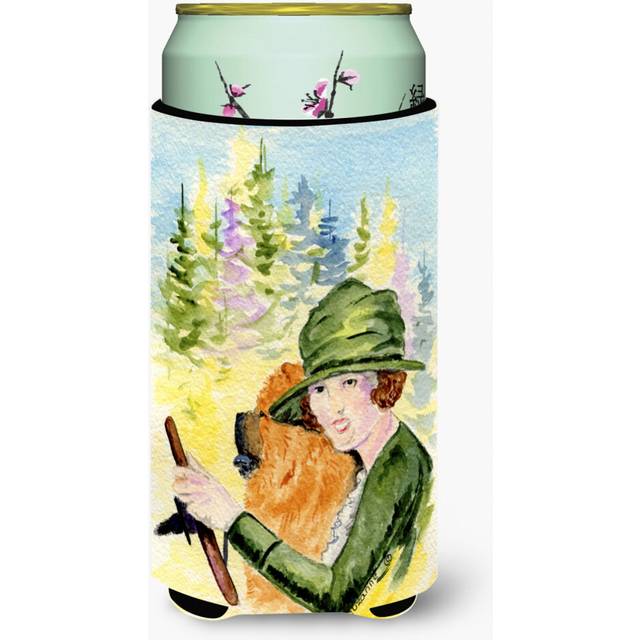 Lady driving with her Chow Chow  Tall Boy Beverage Insulator Beverage Insulator Hugger