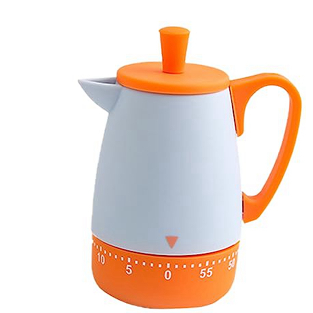 Magnetic Timer Food for Mechanical Kitchen Alarm Countdown Reminder Clock Clockwork Egg Timer, Orange